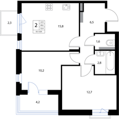 Квартира 52,4 м², 3-комнатная - изображение 2