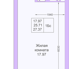 Квартира 27,4 м², студия - изображение 2