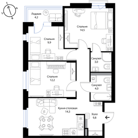 63,3 м², 4-комнатная квартира 10 761 000 ₽ - изображение 50