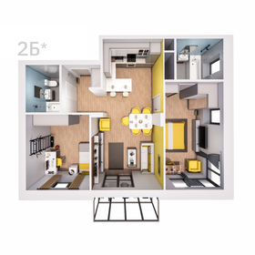 73,4 м², 2-комнатная квартира 9 978 320 ₽ - изображение 69