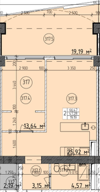 Квартира 66,5 м², 2-комнатные - изображение 1