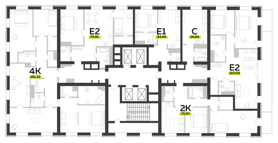 102 м², 2-комнатная квартира 12 499 999 ₽ - изображение 120