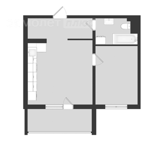 Квартира 42,9 м², 2-комнатная - изображение 1