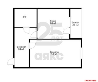 Квартира 33,5 м², 1-комнатная - изображение 1