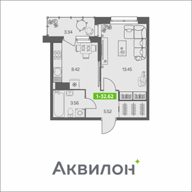 Квартира 32,6 м², 1-комнатная - изображение 1