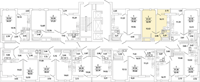 35,6 м², 1-комнатная квартира 9 684 832 ₽ - изображение 21