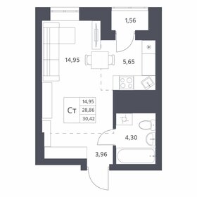 Квартира 30,4 м², студия - изображение 1