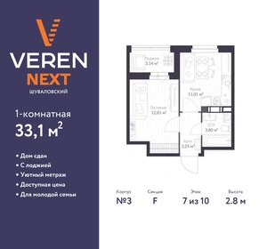 31,7 м², 1-комнатная квартира 7 490 000 ₽ - изображение 18