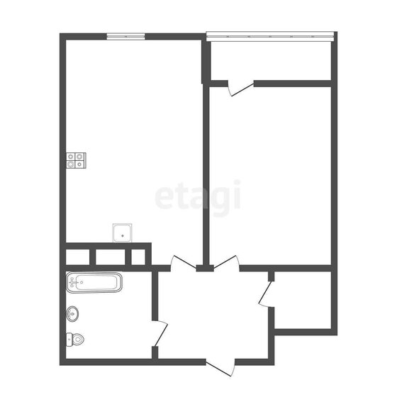 35,2 м², 1-комнатная квартира 4 650 000 ₽ - изображение 1