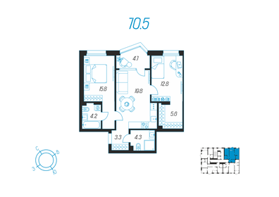 69 м², 2-комнатная квартира 13 900 000 ₽ - изображение 67