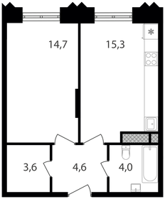 39,7 м², 1-комнатная квартира 13 621 070 ₽ - изображение 11
