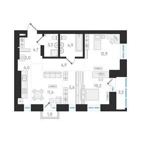 59,8 м², 3-комнатная квартира 13 250 000 ₽ - изображение 61