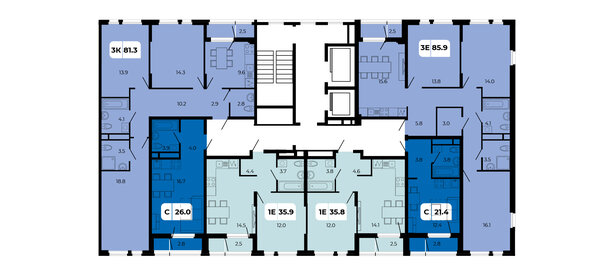 76,1 м², 3-комнатная квартира 8 104 650 ₽ - изображение 46