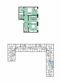 54,4 м², 2-комнатная квартира 4 569 600 ₽ - изображение 26