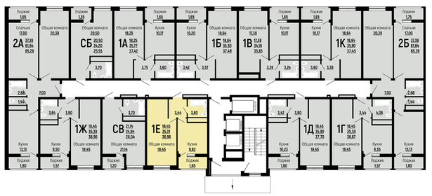 37,4 м², 1-комнатная квартира 5 351 995 ₽ - изображение 26
