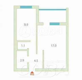 Квартира 31 м², 1-комнатная - изображение 4