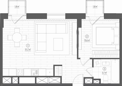 123,4 м², 3-комнатные апартаменты 65 174 692 ₽ - изображение 86