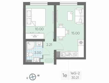 23,2 м², квартира-студия 5 969 023 ₽ - изображение 9