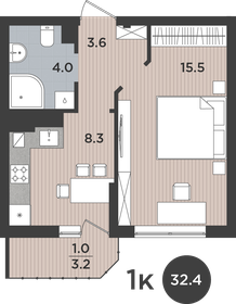 34 м², 1-комнатная квартира 3 899 000 ₽ - изображение 57