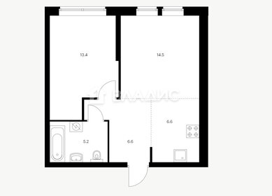 Квартира 46,3 м², 1-комнатная - изображение 1