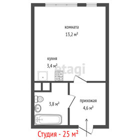 Квартира 25 м², студия - изображение 1