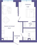 Квартира 45,9 м², 1-комнатная - изображение 1