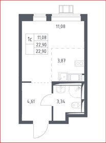 Квартира 23 м², студия - изображение 1