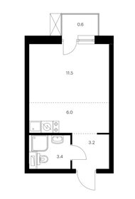 Квартира 24,7 м², студия - изображение 1