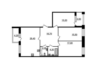 Квартира 100 м², 3-комнатная - изображение 1