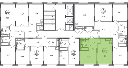 31,5 м², 1-комнатная квартира 11 700 000 ₽ - изображение 98