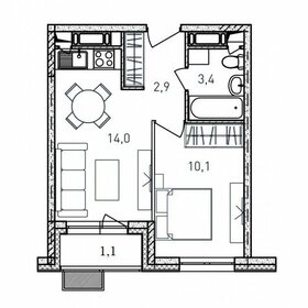 29,8 м², 1-комнатная квартира 4 200 000 ₽ - изображение 72