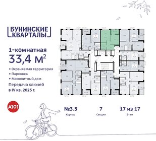 33,4 м², 1-комнатная квартира 9 972 906 ₽ - изображение 25