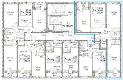 Квартира 80,9 м², 3-комнатная - изображение 1