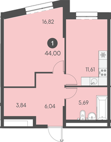 41,6 м², 1-комнатная квартира 6 190 950 ₽ - изображение 45