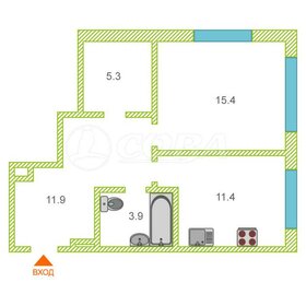 Квартира 49 м², 1-комнатная - изображение 1