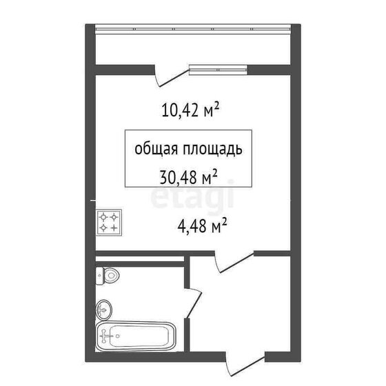 30,5 м², 1-комнатная квартира 8 900 000 ₽ - изображение 26