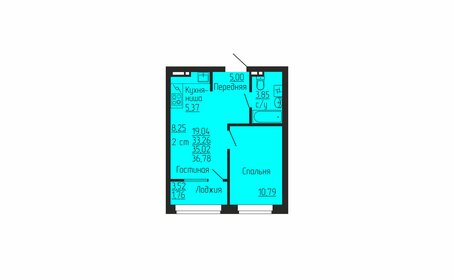 Квартира 35 м², 1-комнатная - изображение 1