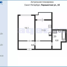 Квартира 40,9 м², 1-комнатная - изображение 3