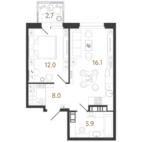 50 м², 1-комнатная квартира 14 990 000 ₽ - изображение 69
