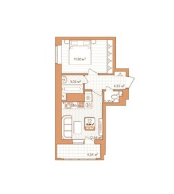 Квартира 33,1 м², 1-комнатная - изображение 1