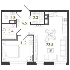 50 м², 1-комнатная квартира 14 990 000 ₽ - изображение 117