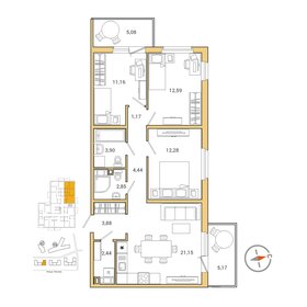 97 м², 3-комнатная квартира 14 300 000 ₽ - изображение 23