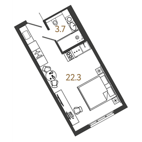 29,5 м², квартира-студия 7 140 000 ₽ - изображение 161