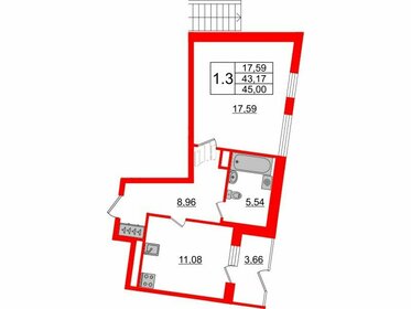 39 м², 1-комнатная квартира 6 200 000 ₽ - изображение 80