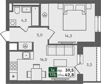 40,3 м², 2-комнатная квартира 4 700 000 ₽ - изображение 7