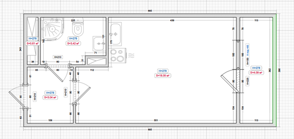 Квартира 24,1 м², студия - изображение 1