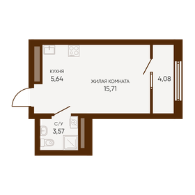 Квартира 26,9 м², 1-комнатная - изображение 1