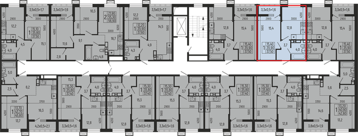 Квартира 37,5 м², 1-комнатная - изображение 2