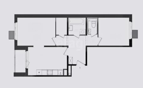 Квартира 53,7 м², 2-комнатная - изображение 1