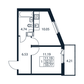 34 м², 1-комнатная квартира 5 770 800 ₽ - изображение 78